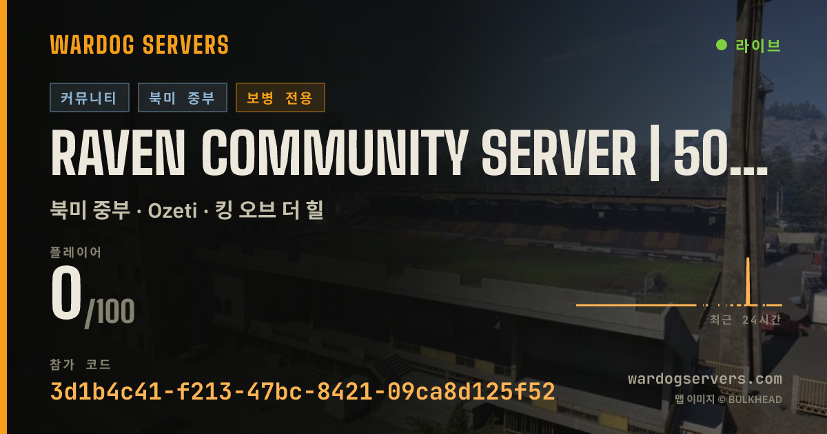 RAVEN Community Server | 50v50 실시간 상태 배너