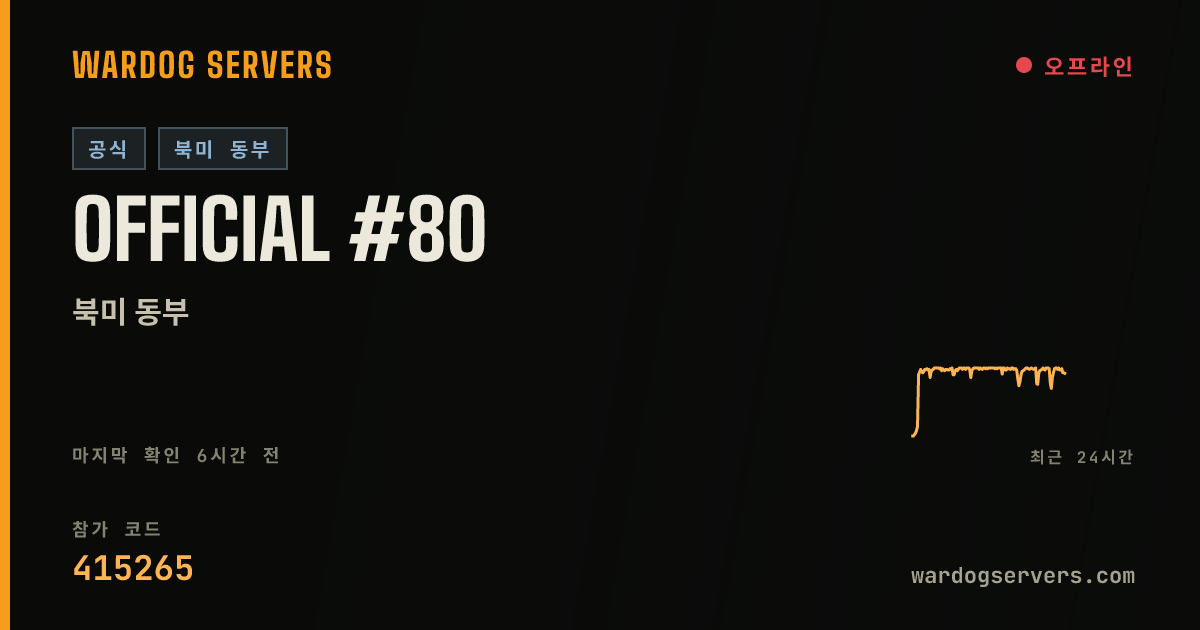 Official #80 실시간 상태 배너