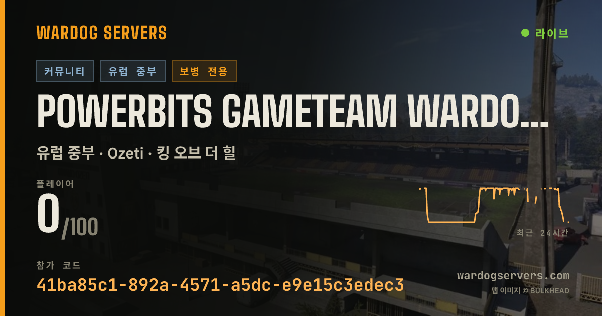 POWERBITS GAMETEAM WARDOGS #2 | LOW PING | discord.gg/pbsgt 실시간 상태 배너