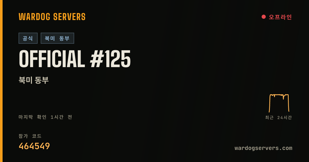 Official #125 실시간 상태 배너