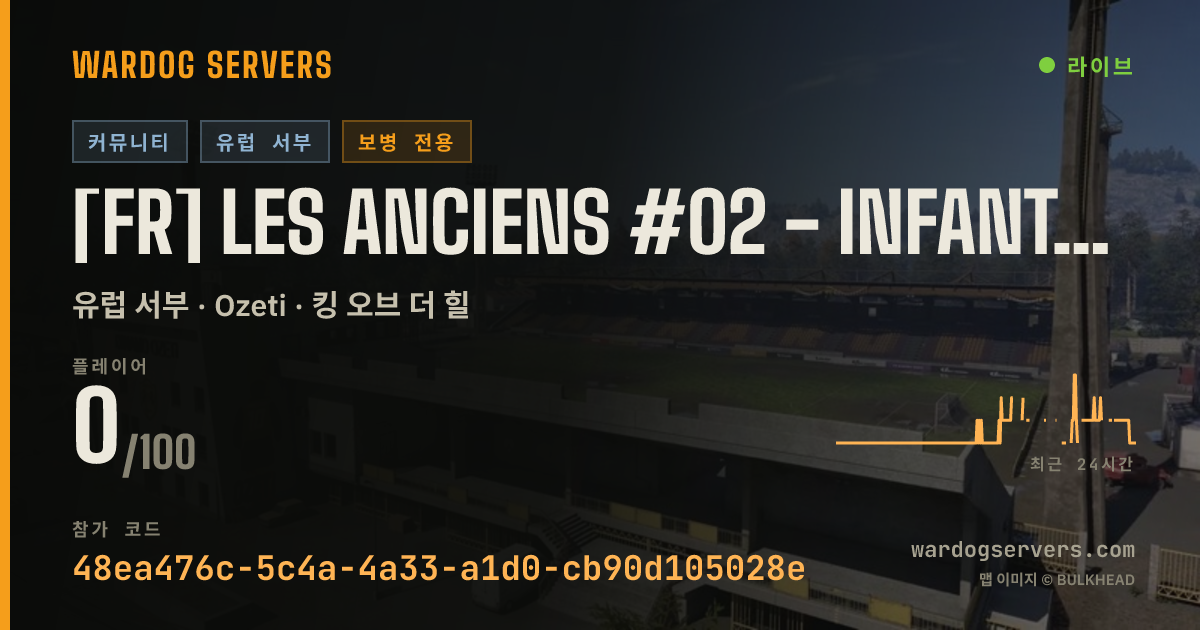 [FR] LES ANCIENS #02 - INFANTRY + NO MORTAR - STATS | beta.fpsne 실시간 상태 배너