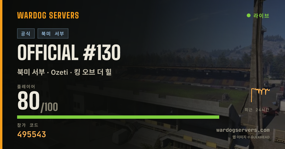 Official #130 실시간 상태 배너