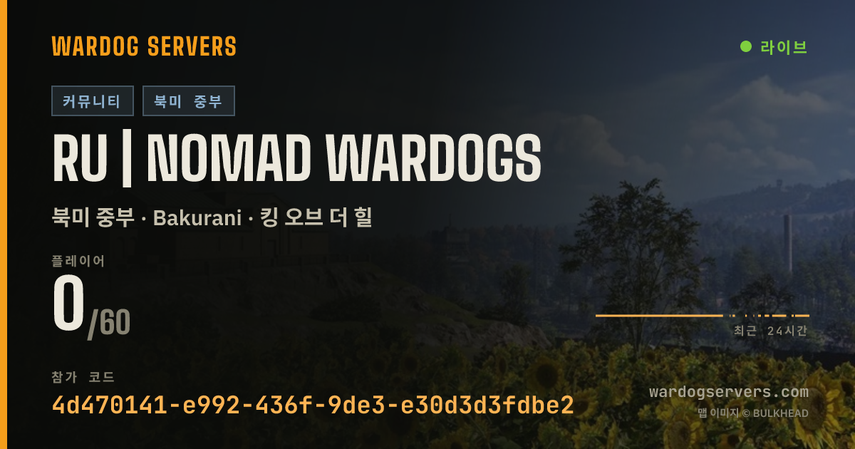 RU | Nomad WARDOGS 실시간 상태 배너