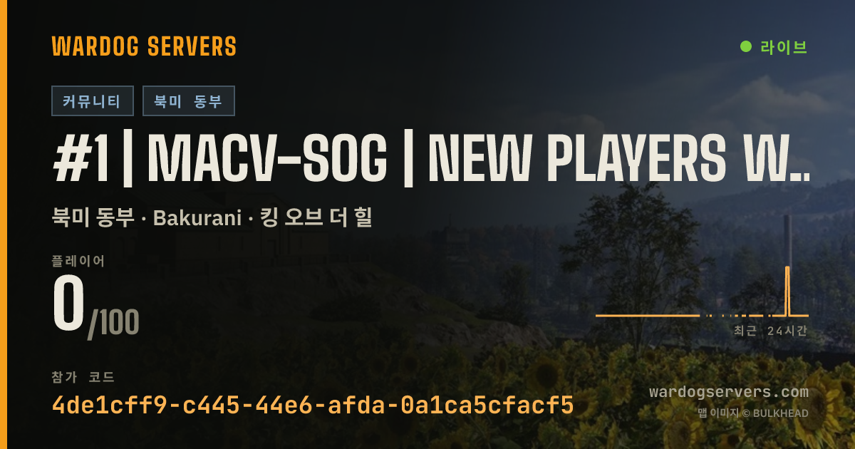 #1 | MACV-SOG | New Players Welcome | discord.gg/macvsog 실시간 상태 배너