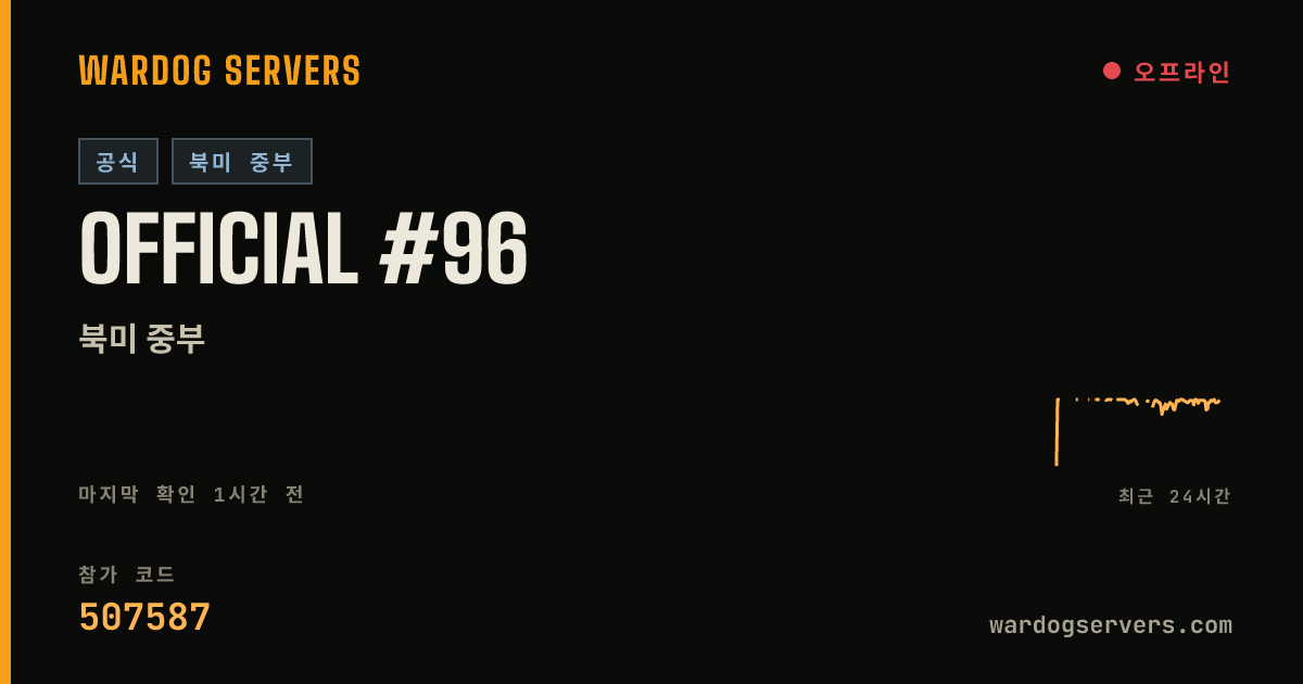 Official #96 실시간 상태 배너