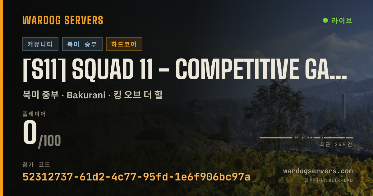 [S11] Squad 11 - Competitive Gaming - Active Admins 실시간 상태 배너
