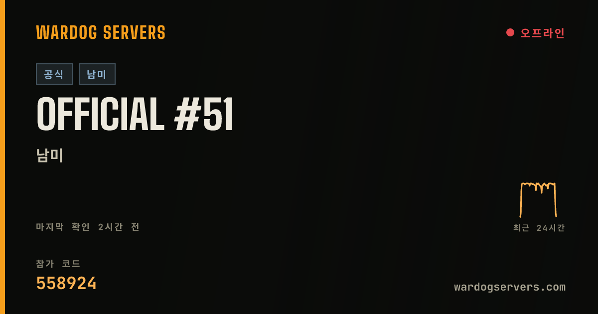 Official #51 실시간 상태 배너