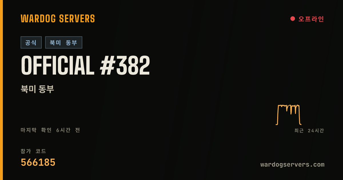 Official #382 실시간 상태 배너