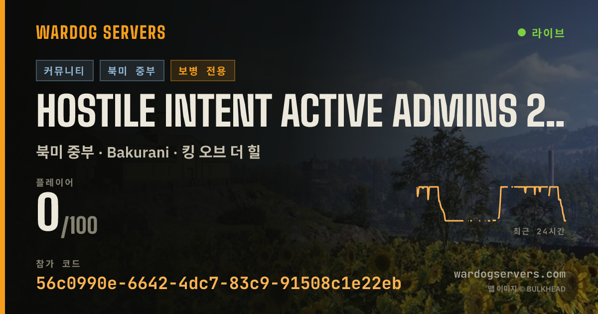 HOSTILE INTENT Active Admins 24/7|Discord.gg/hostile-intent 실시간 상태 배너