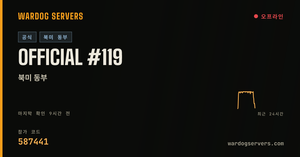 Official #119 실시간 상태 배너
