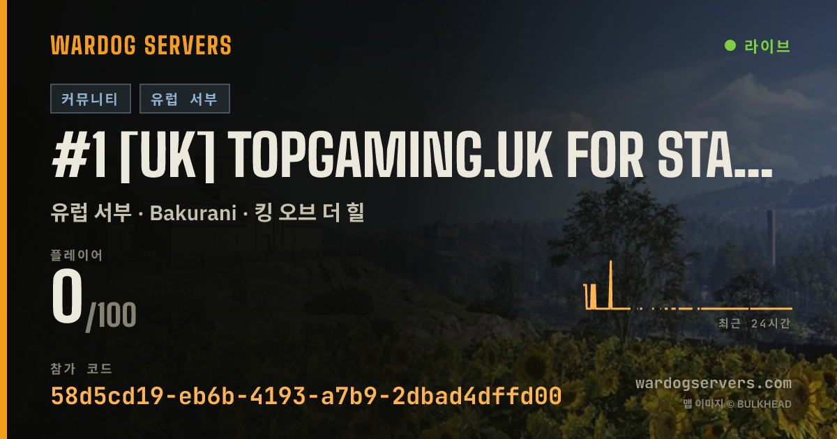 #1 [UK] TOPGaming.UK for Stats INF Only NO GL ADMINS 실시간 상태 배너