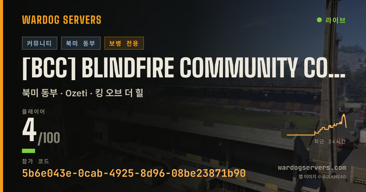 [BCC] Blindfire Community College #2 | Infantry Only 실시간 상태 배너