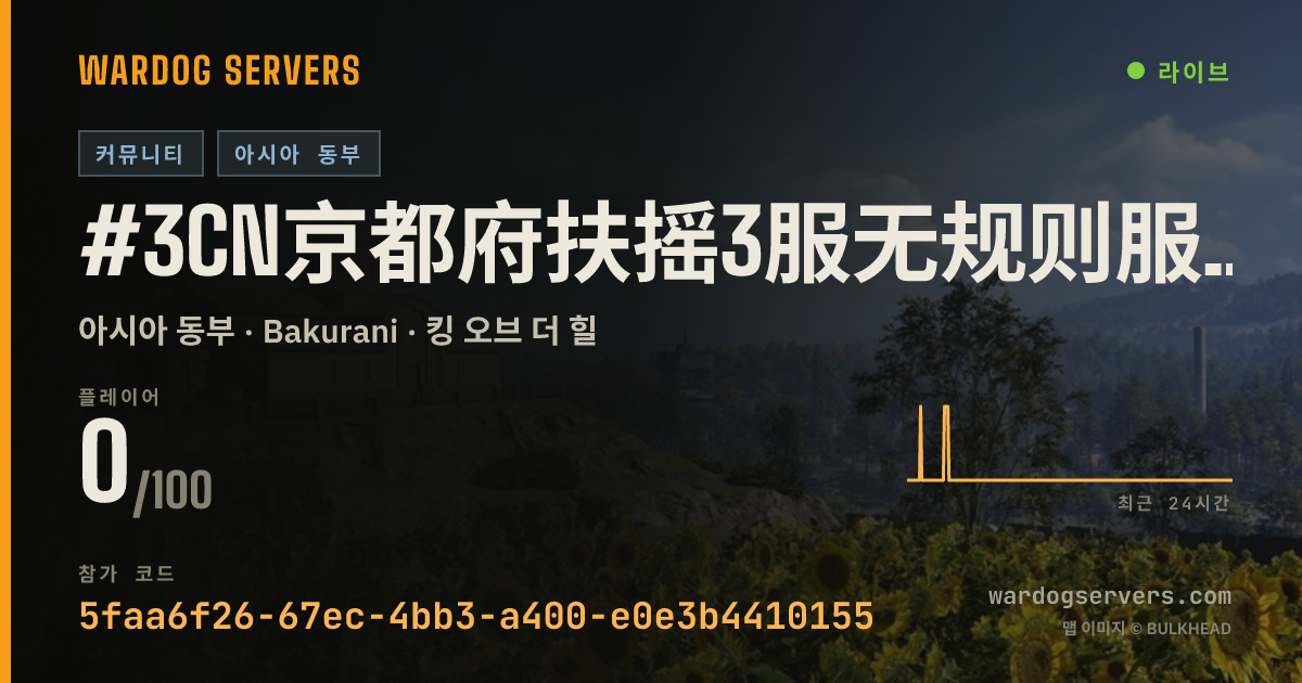 #3CN京都府扶摇3服无规则服务器 실시간 상태 배너