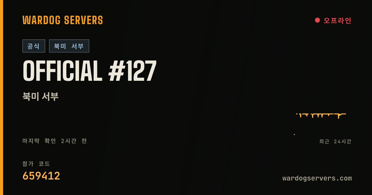 Official #127 실시간 상태 배너