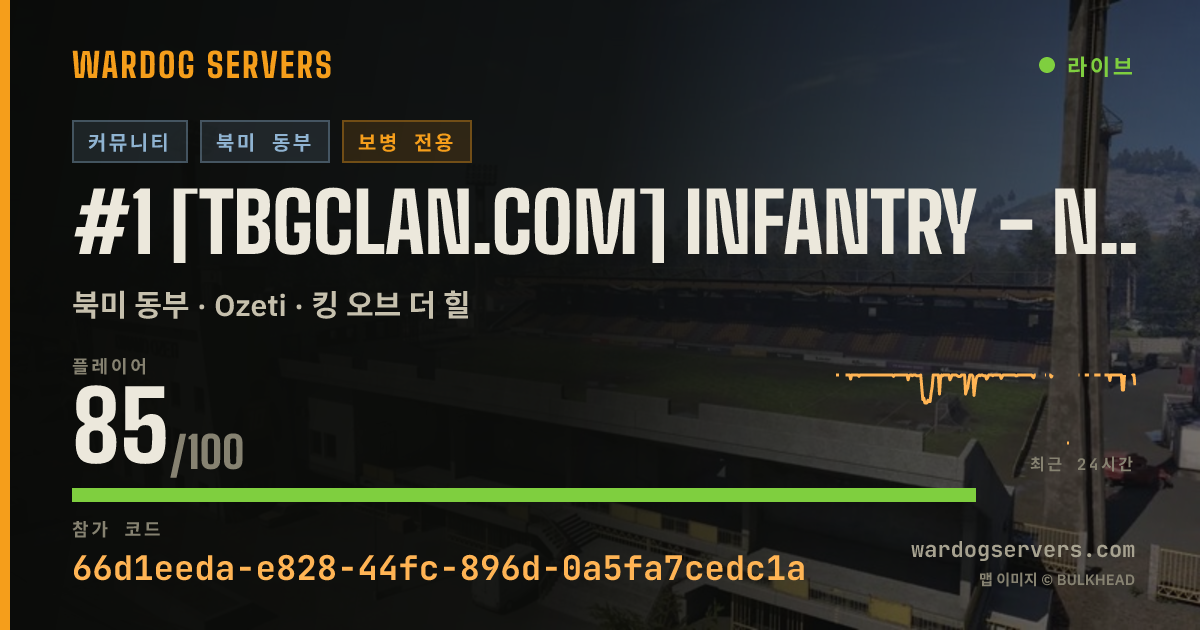 #1 [TBGclan.com] INFANTRY - NOGL/HUMMG | BOOSTED $ 실시간 상태 배너