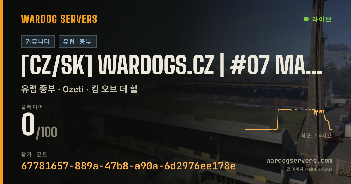[CZ/SK] WARDOGS.CZ | #07 MAX LVL 30 | discord.gg/wardogsczsk 실시간 상태 배너