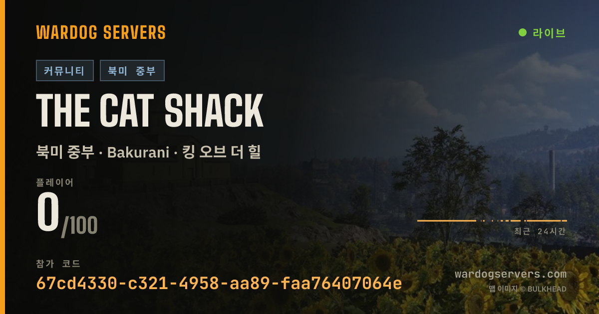 The Cat Shack 실시간 상태 배너
