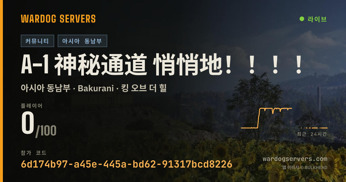 A-1 神秘通道 悄悄地！！！！ 실시간 상태 배너
