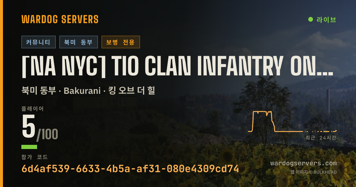 [NA NYC] TIO Clan Infantry Only | No GLs | Admin Presence 실시간 상태 배너