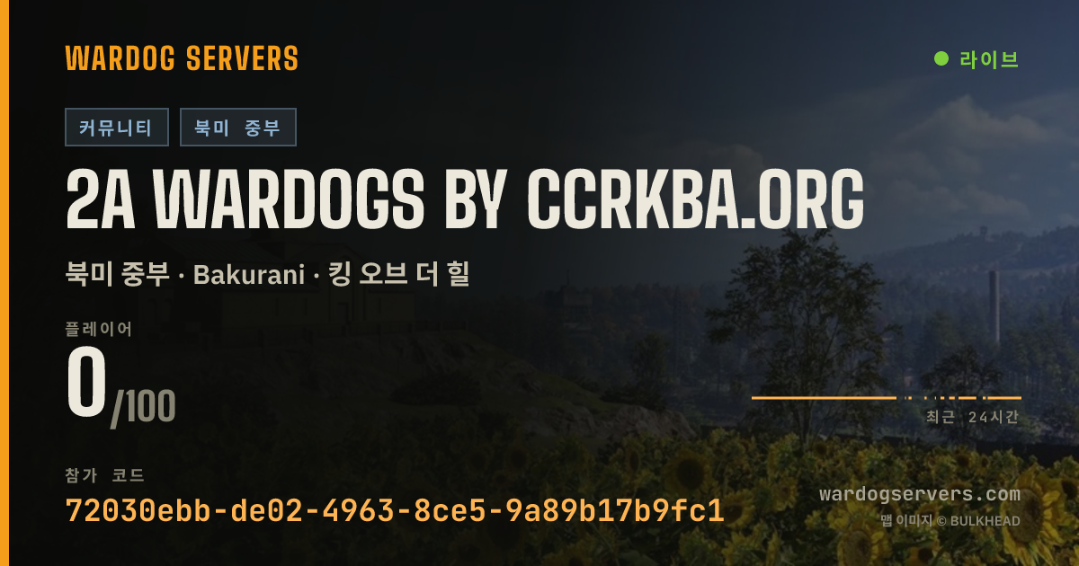 2A Wardogs by CCRKBA.org 실시간 상태 배너