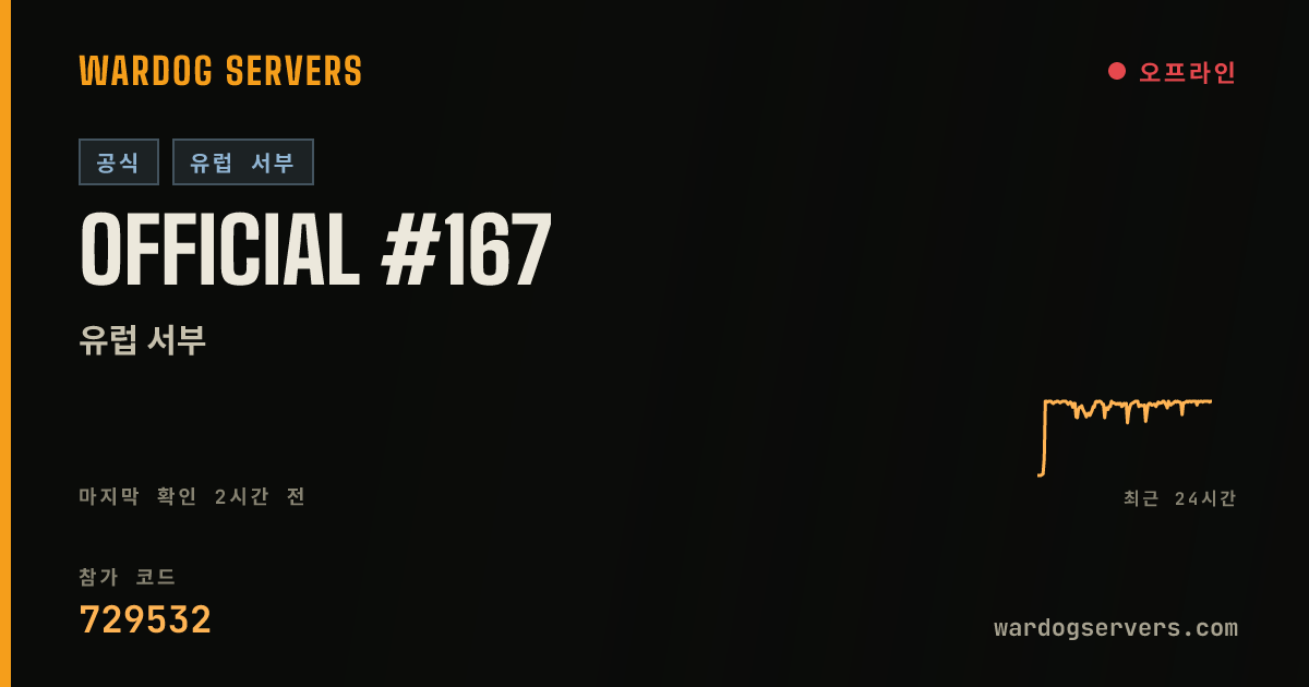 Official #167 실시간 상태 배너