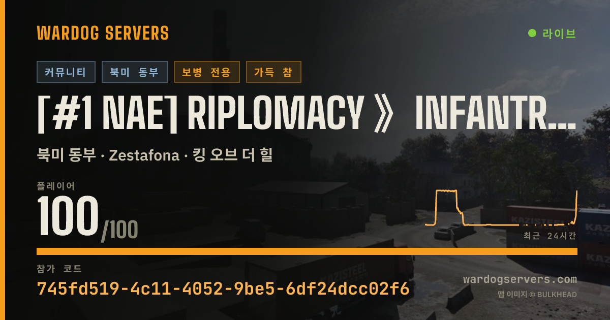 [#1 NAE] RIPLOMACY 》INFANTRY ONLY 》JOIN FOR FREE QUEUE SKIP! 실시간 상태 배너