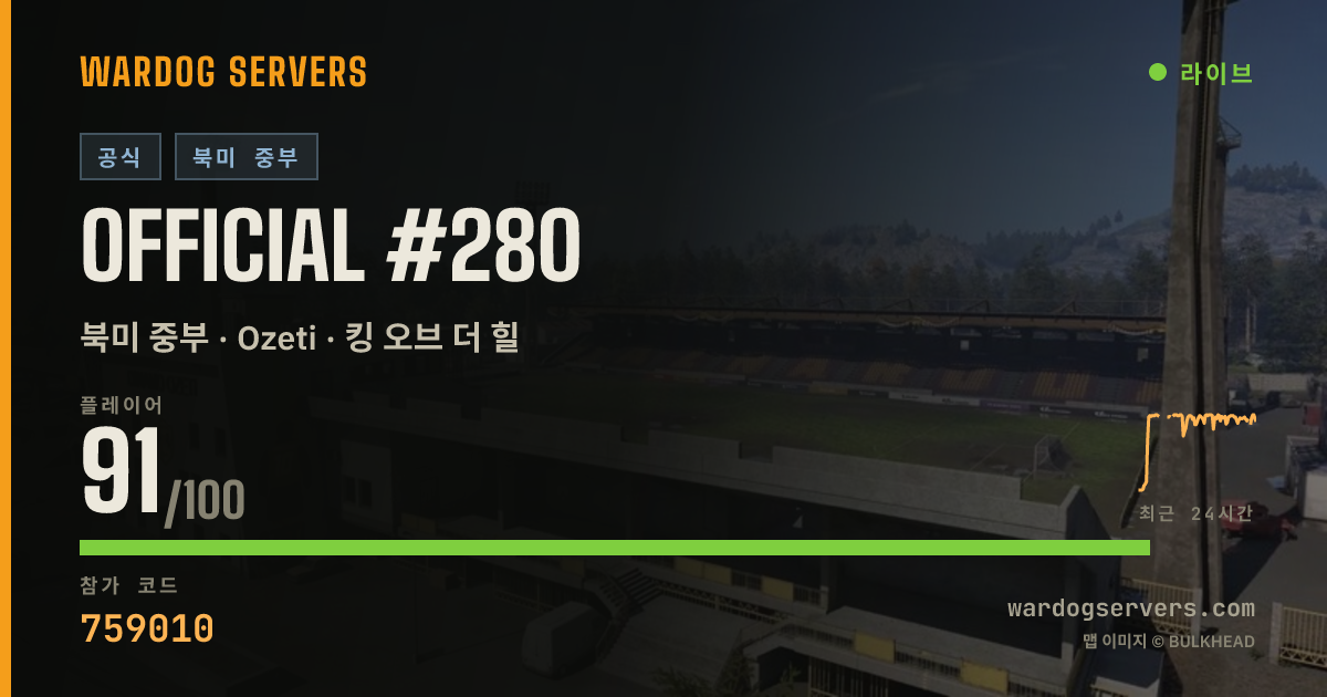 Official #280 실시간 상태 배너