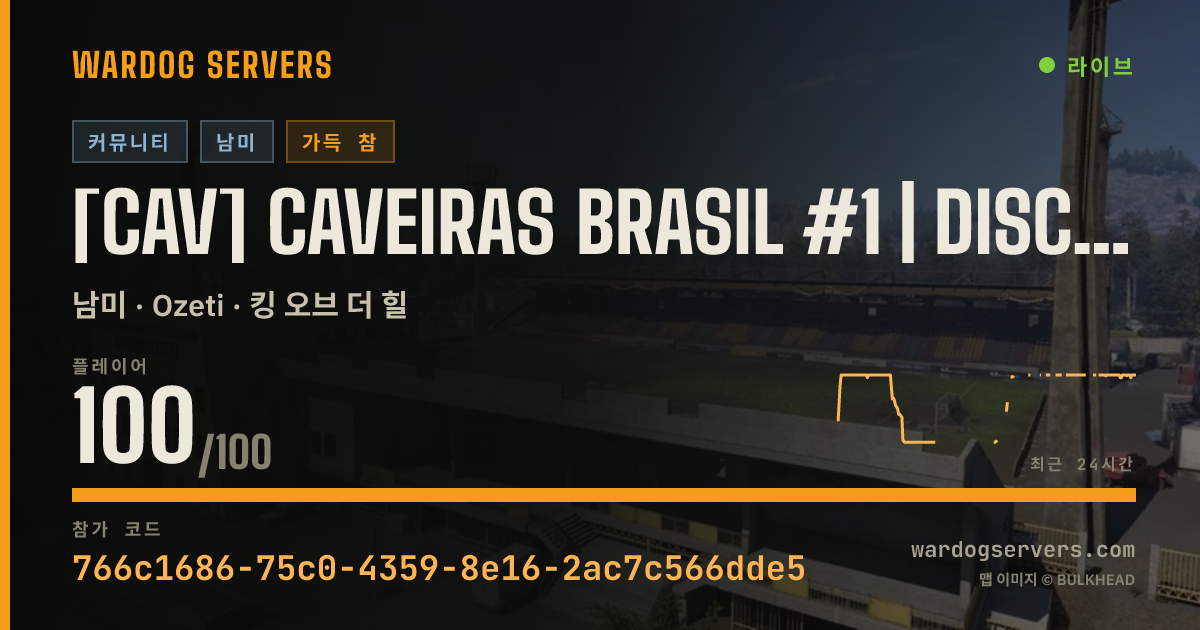 [CAV] CAVEIRAS BRASIL #1 | discord.gg/caveiras 실시간 상태 배너