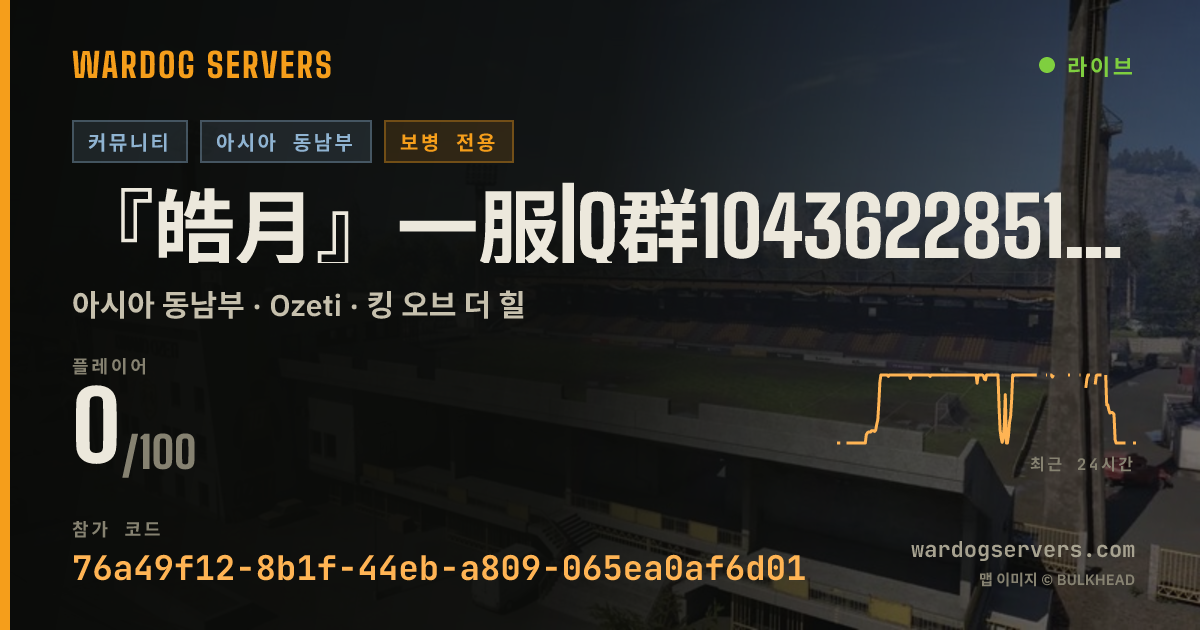 『皓月』一服|Q群1043622851|50v50|禁圈外|禁机枪 狙|VAC封禁墙 실시간 상태 배너