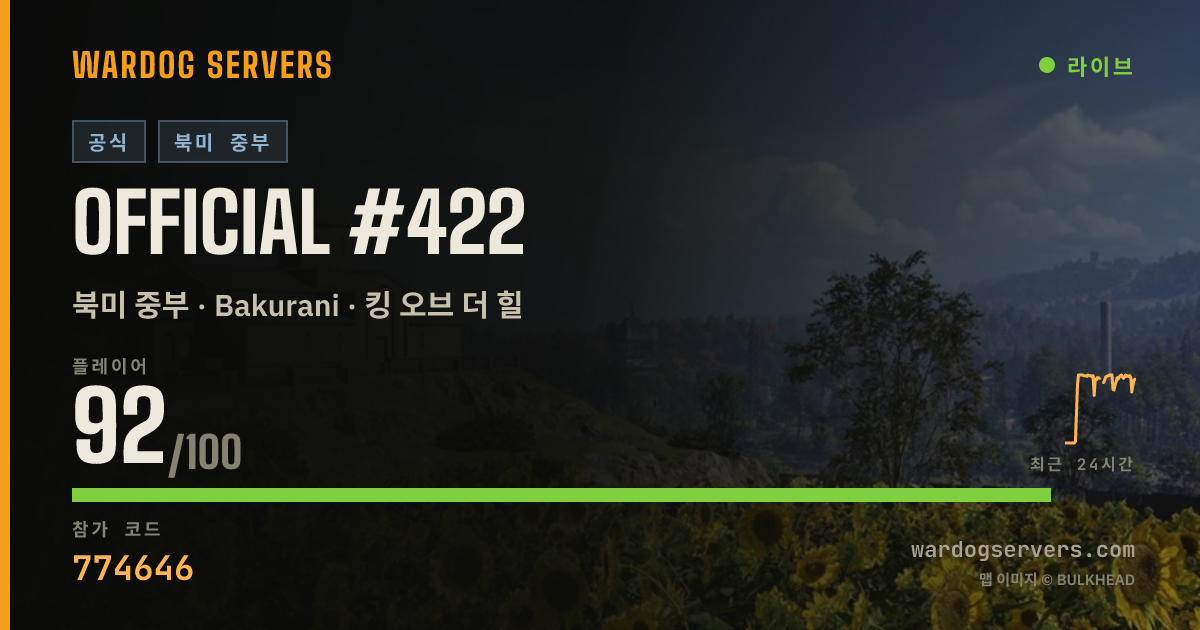 Official #422 실시간 상태 배너