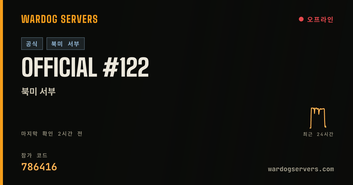 Official #122 실시간 상태 배너