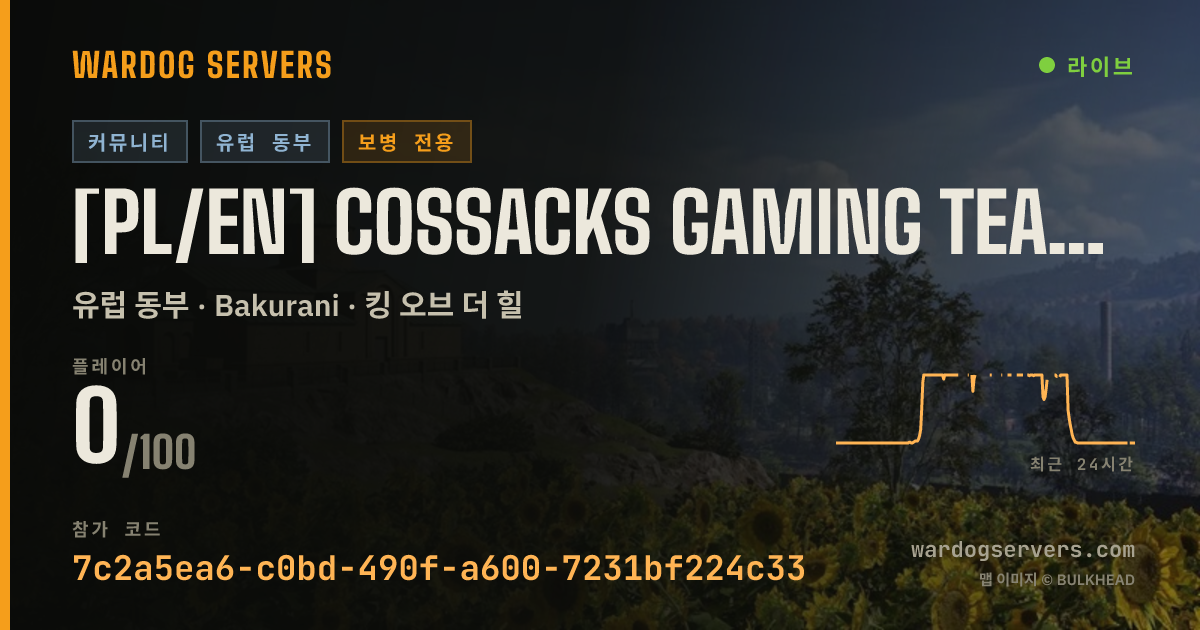 [PL/EN] Cossacks Gaming Team Infantry Only 실시간 상태 배너