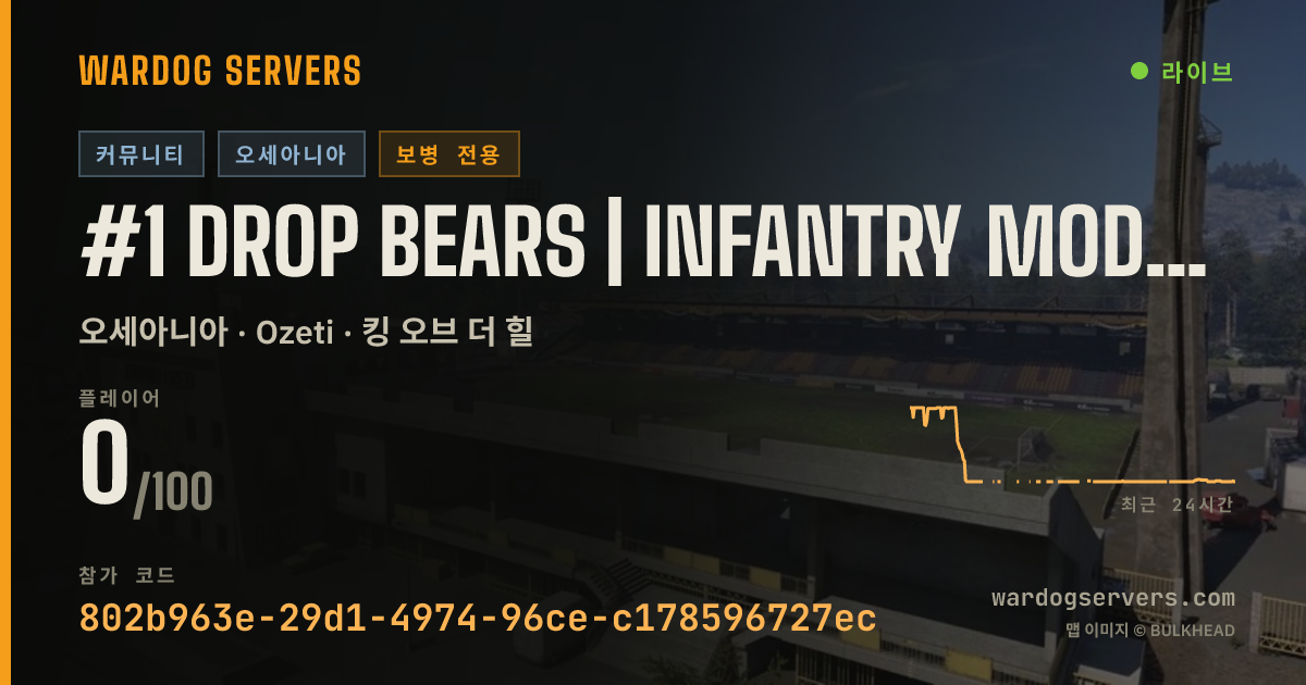 #1 Drop Bears | Infantry mode(NOGL) | discord dropbears.gg 실시간 상태 배너