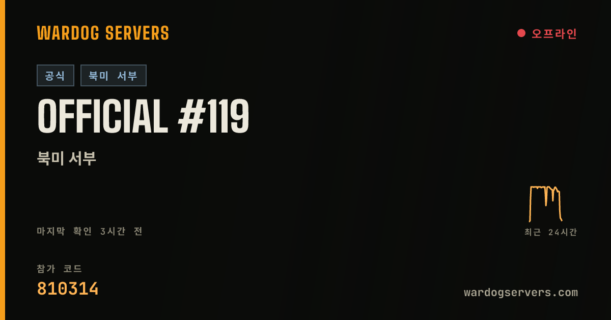 Official #119 실시간 상태 배너