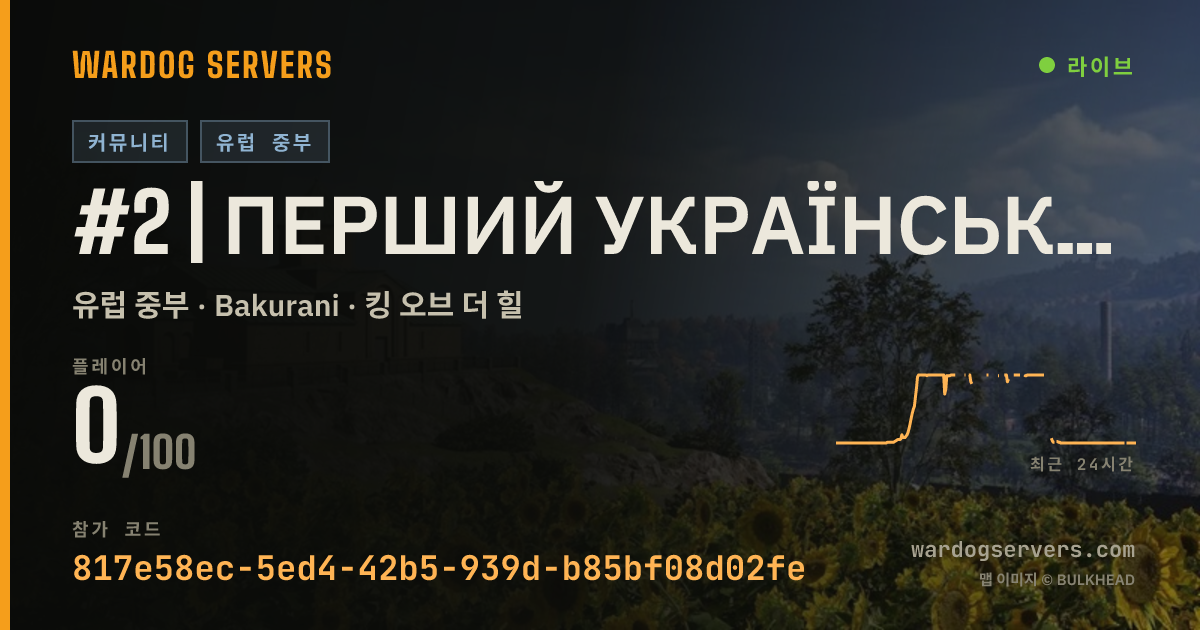 #2 | ПЕРШИЙ УКРАЇНСЬКИЙ | WARDOGS COM UA 실시간 상태 배너
