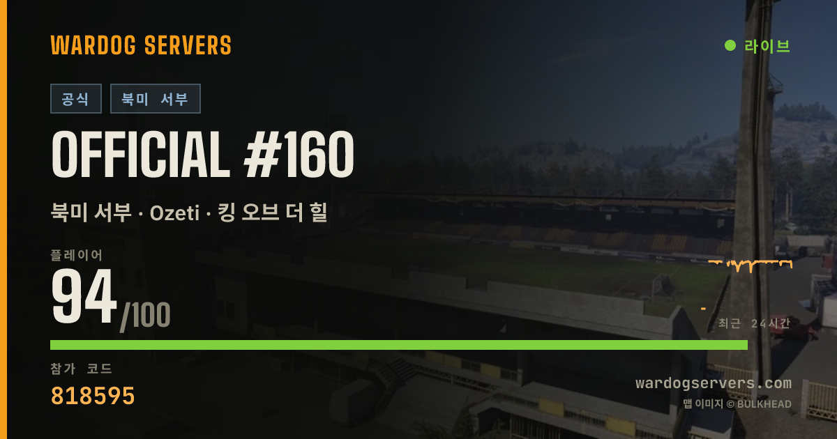 Official #160 실시간 상태 배너