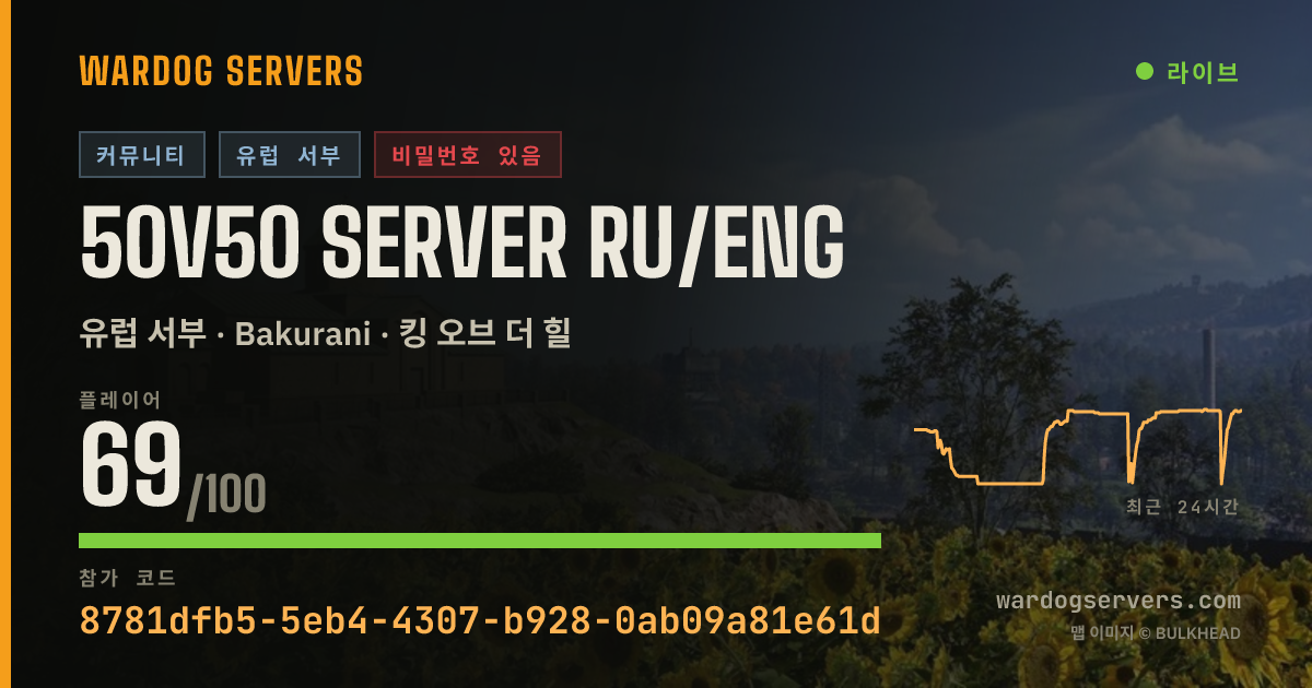 50v50 SERVER RU/ENG 실시간 상태 배너