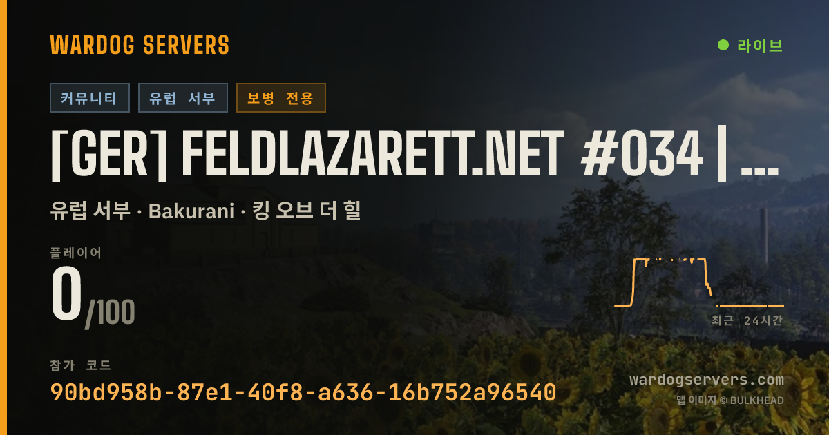 [GER] Feldlazarett.net #034 | Infantry Only | 0-0-0 실시간 상태 배너