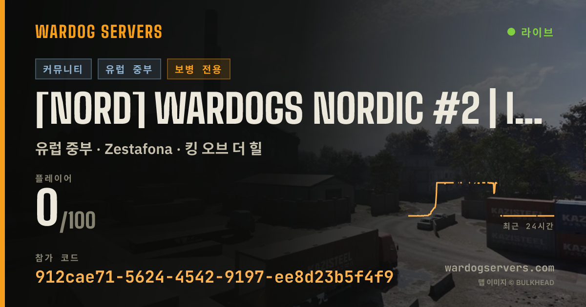 [NORD] WARDOGS NORDIC #2 | INFANTRY | RAIN 24/7 실시간 상태 배너