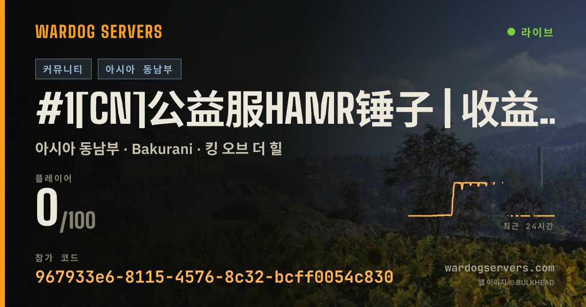 #1[CN]公益服HAMR锤子 | 收益已调最优 | 禁止迫击炮| QQ群:1109286271 실시간 상태 배너
