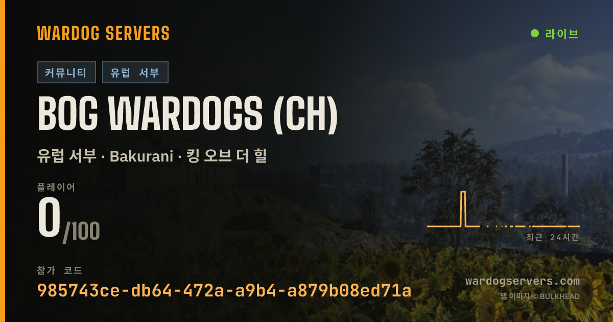 BoG WARDOGS (CH) 실시간 상태 배너