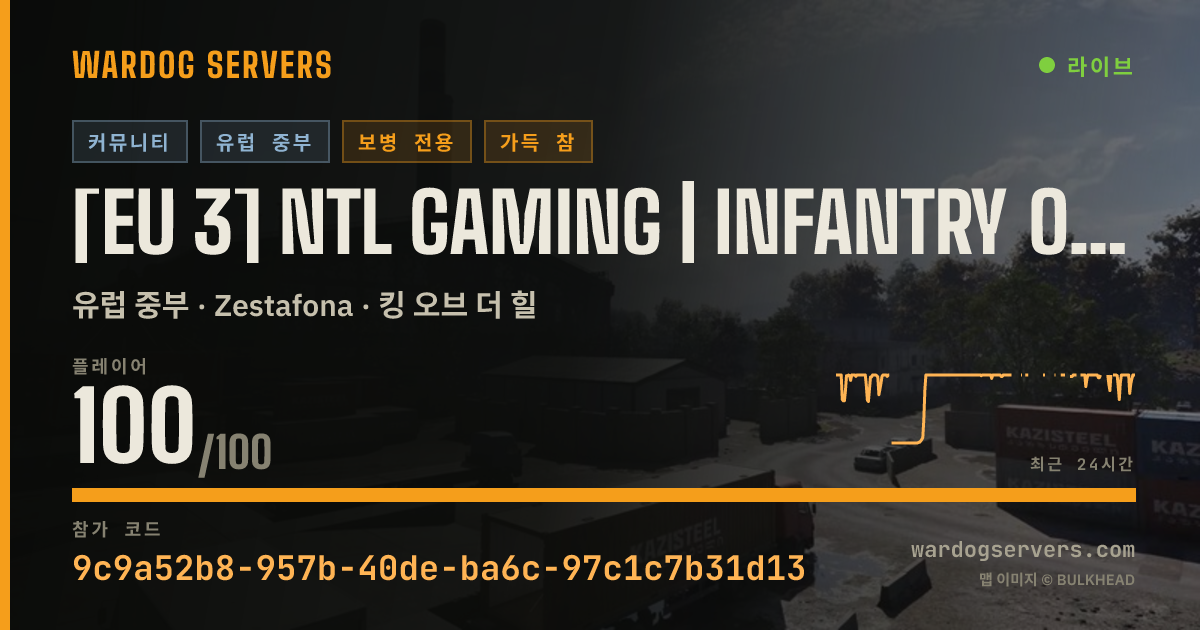 [EU 3] NTL Gaming | Infantry Only 50v50 | discord.gg/NTLGaming 실시간 상태 배너