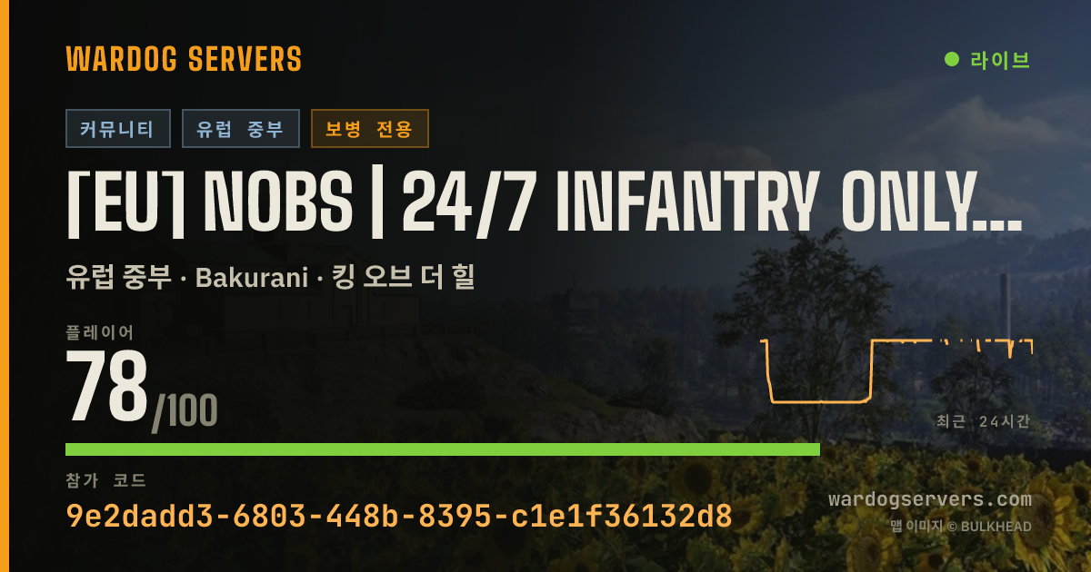 [EU] NoBS | 24/7 Infantry Only | Discord.gg/NoBS | Max 180ms 실시간 상태 배너