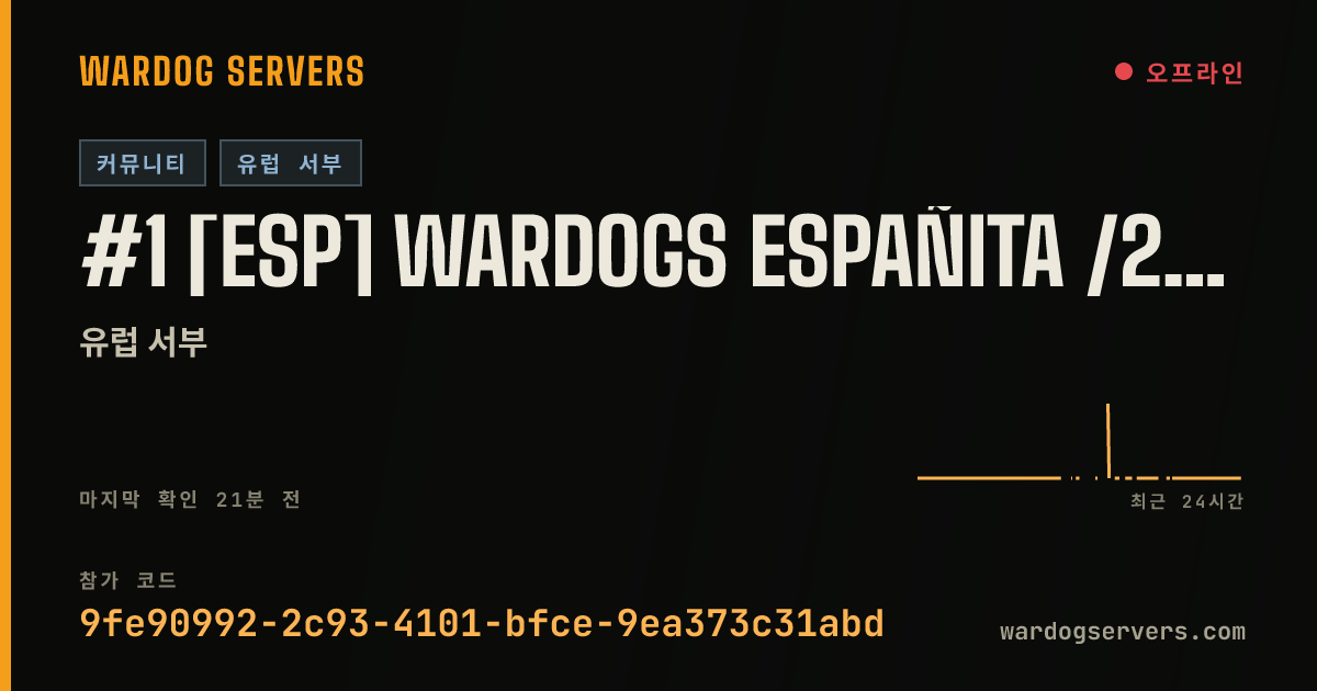 #1 [ESP] Wardogs Españita /20 seed/ - www.comunidadhll.es 실시간 상태 배너