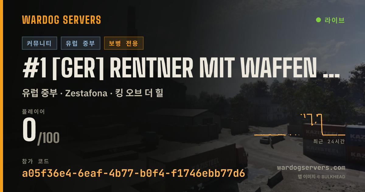 #1 [GER] Rentner mit Waffen | Live @ 20 Player | Inf Only 실시간 상태 배너