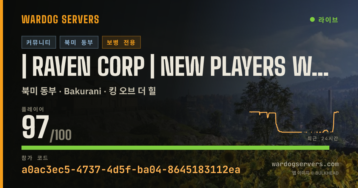 | RAVEN Corp | New Players Welcome! | XP/CASH | TEAMWORK 실시간 상태 배너