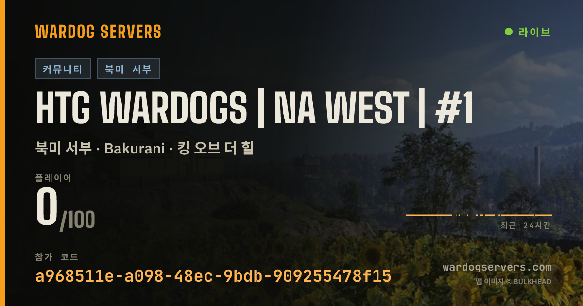 HTG WARDOGS | NA WEST | #1 실시간 상태 배너