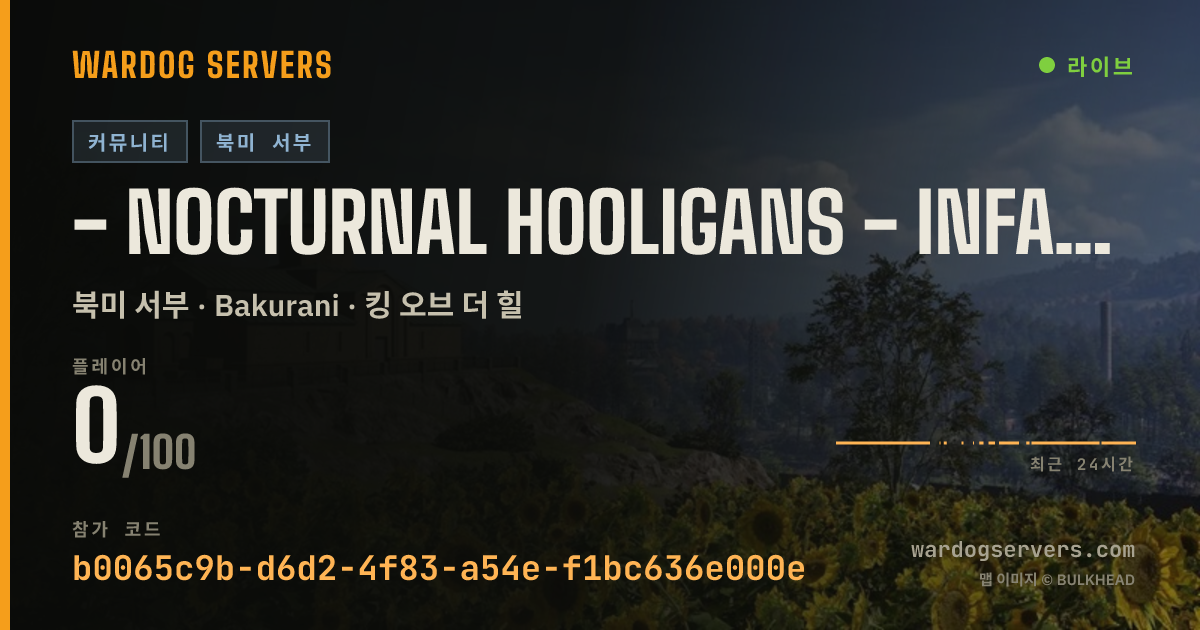 - Nocturnal Hooligans - INFANTRY ONLY. 실시간 상태 배너
