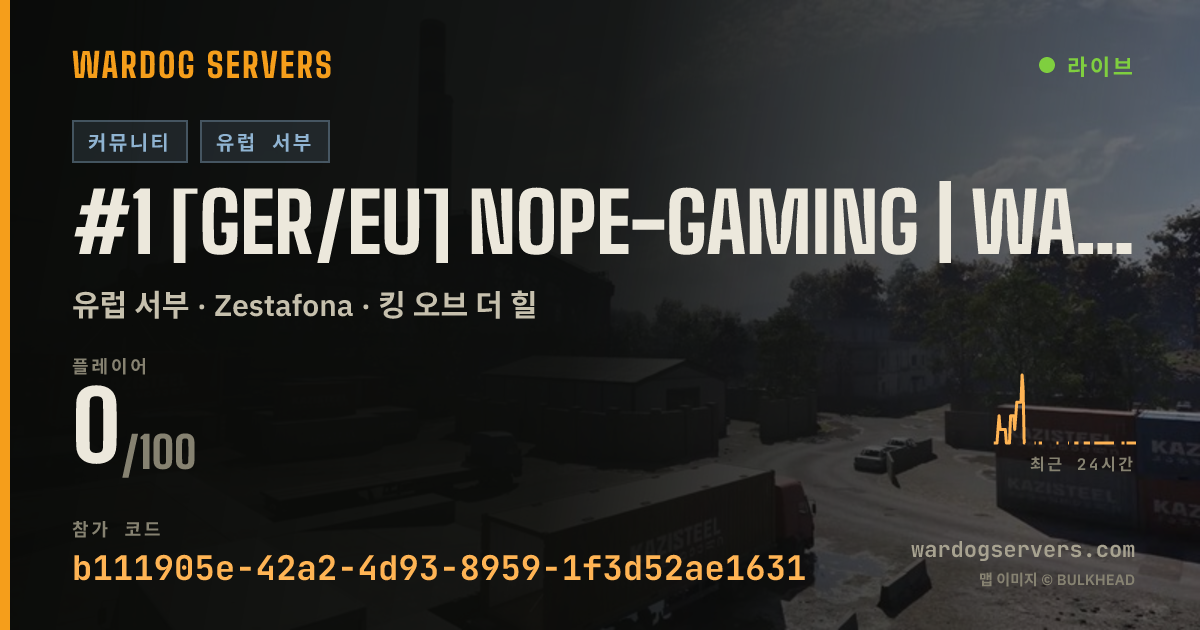 #1 [GER/EU] NOPE-GAMING | WARDOGS COMMUNITY 실시간 상태 배너