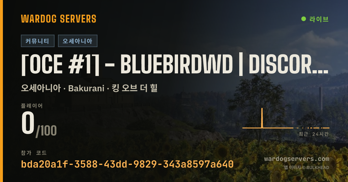 [0CE #1] - BlueBirdWD | discord.gg/bluebird 실시간 상태 배너